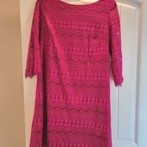 Size 16 Jessica Howard Lace dress in Magenta color